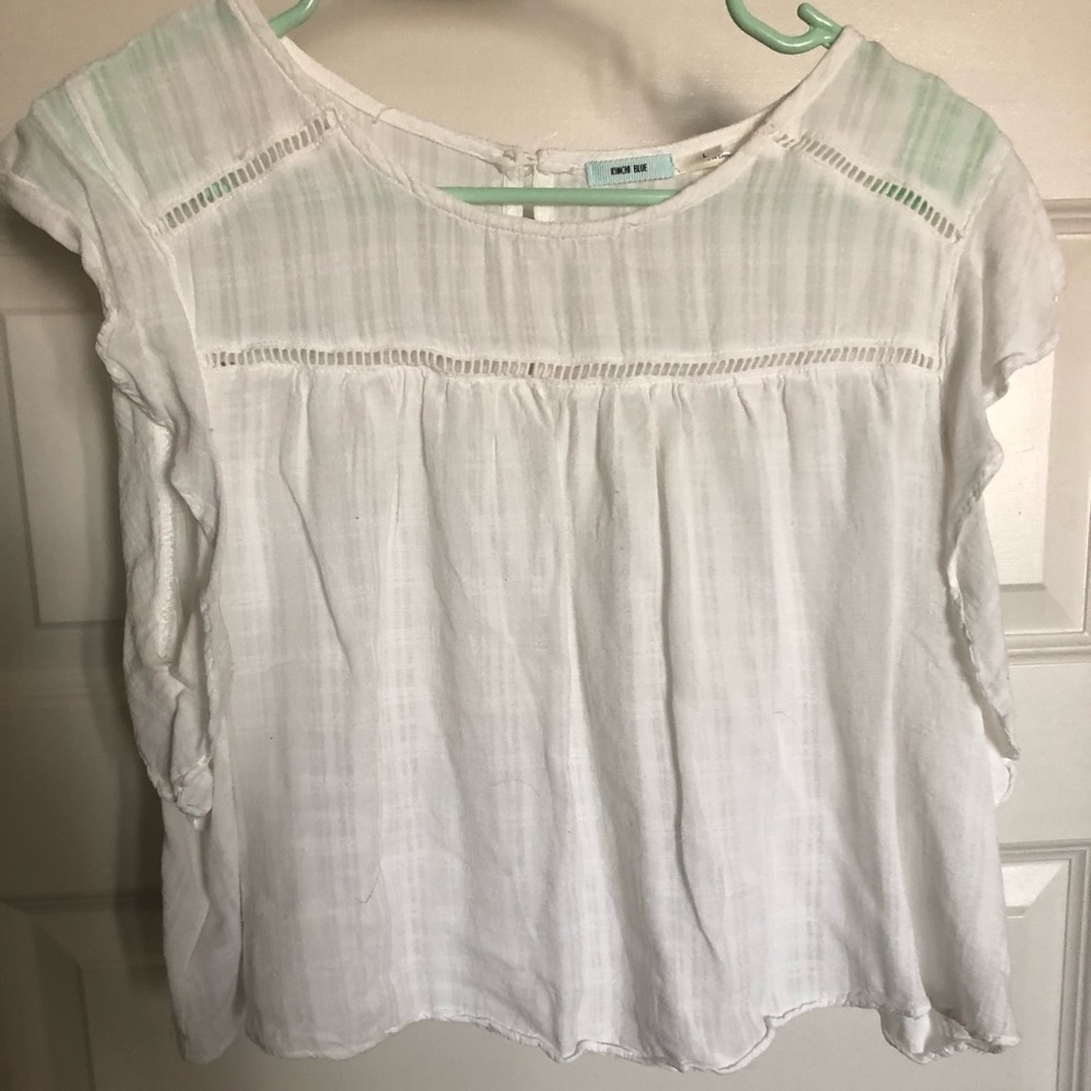 Sheer white crop top